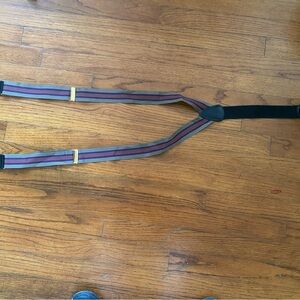 Trafalgar Black and Gray Suspenders with Y-Shaped Design